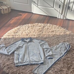 NEW Men’s gray/blue zip up tracksuit pants top 2XL XXL by Sports Best Collection